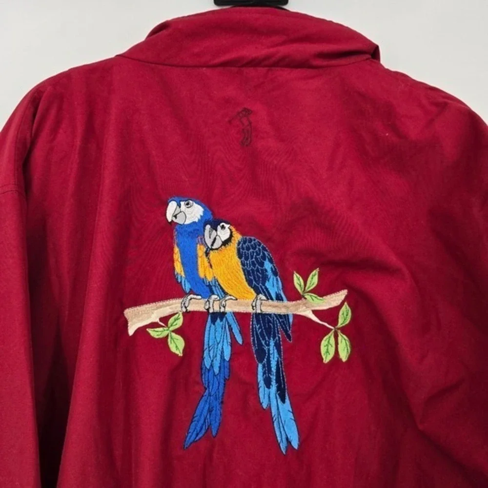 Preswick & Moore Golf Pullover Jacket Parrot Embroidered Lightweight XL - Picture 4 of 10